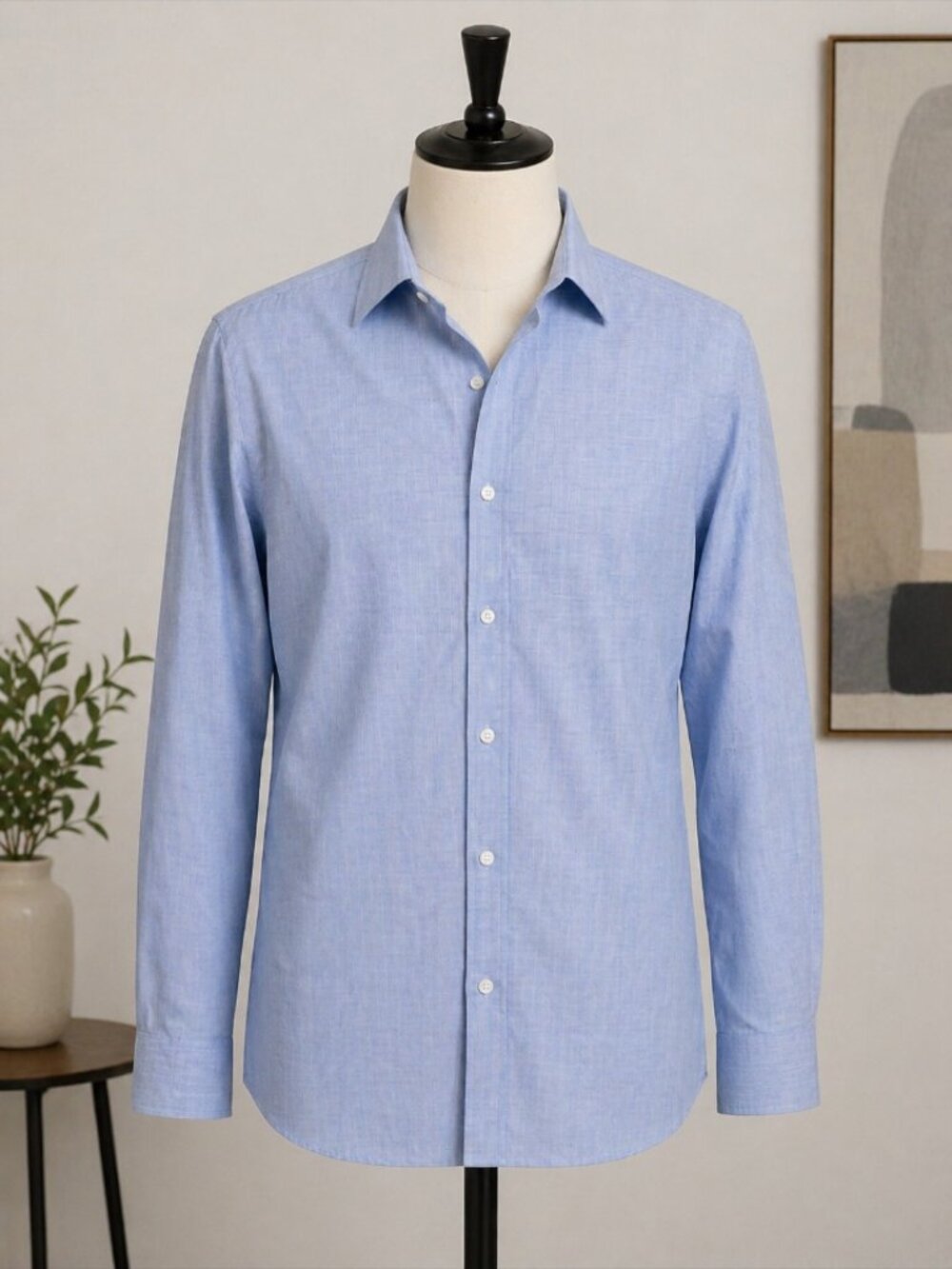 Mens White & Blue Checkered BROOKS BROTHERS 346 Dress Shirt 17-6/7
